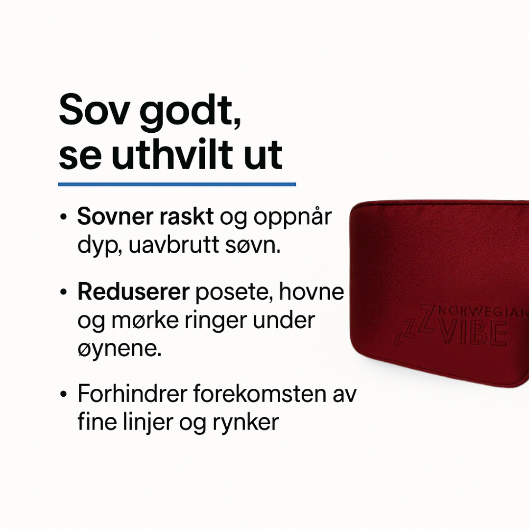 Luksuriøs sovemaske i 100 % mulberry silke – vinrød, lystett Norwegian Vibe silkemaske som gir dypere søvn og er perfekt som gave.