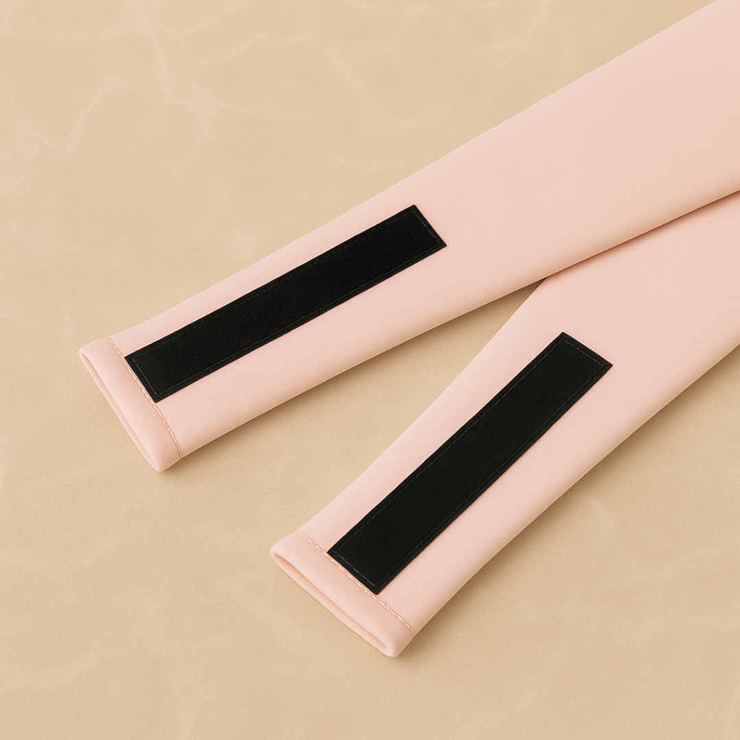 Sovemaske i rosa reim