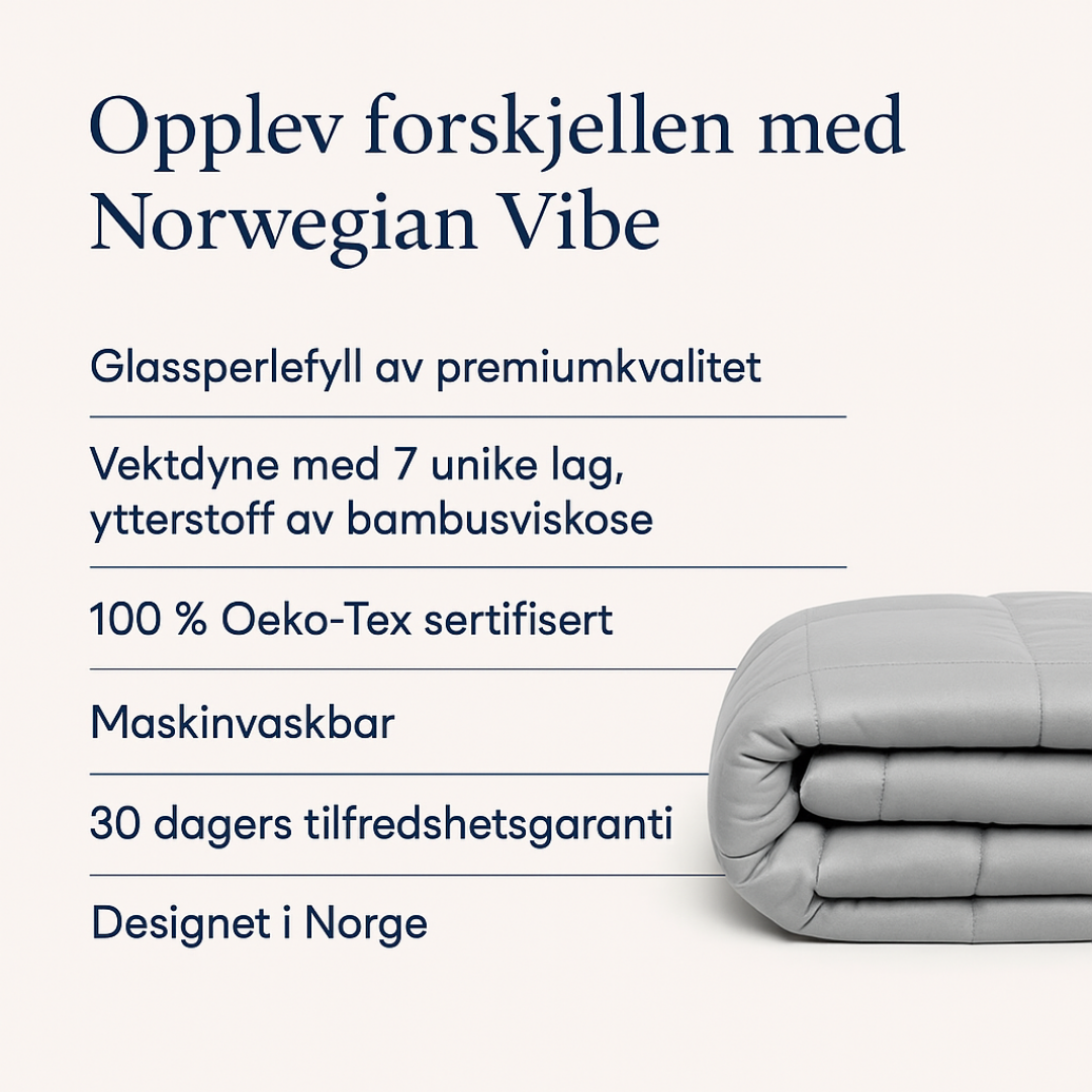 Norwegian Vibe Vektdyne Voksen | Eksklusiv Vektdyne med 7 Unike Lag