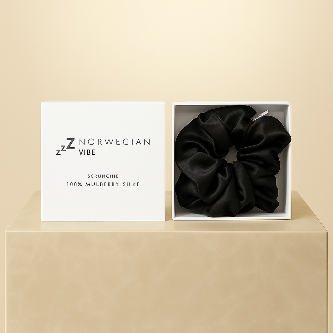 silkescrunchie i 100 % mulberry silke