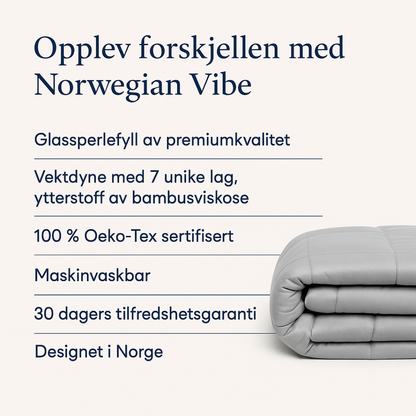 Norwegian Vibe Vektdyne Voksen | Eksklusiv Vektdyne med 7 Unike Lag