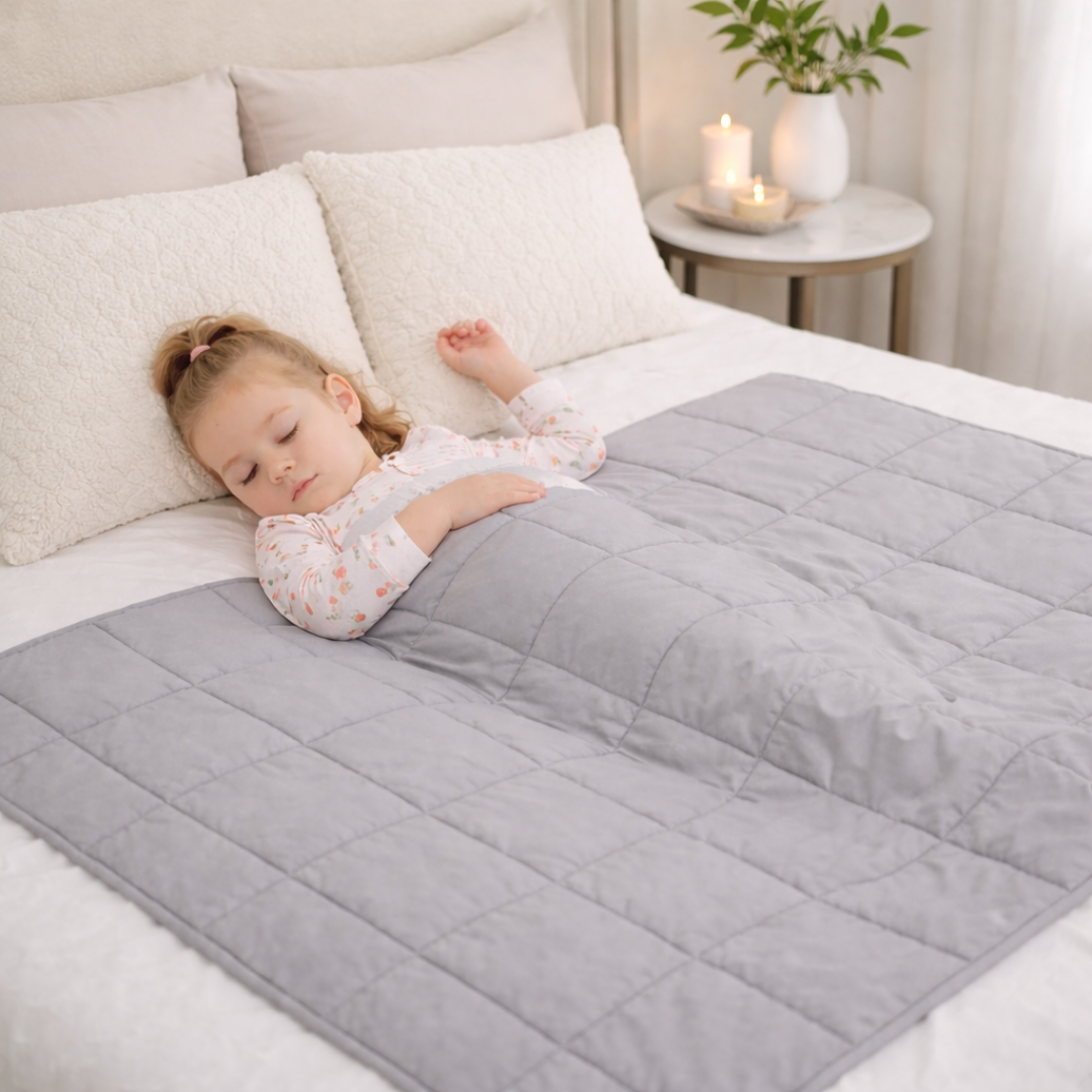 Tyngdedyne barn med naturlig tyngde – beroligende effekt for barn med søvnproblemer